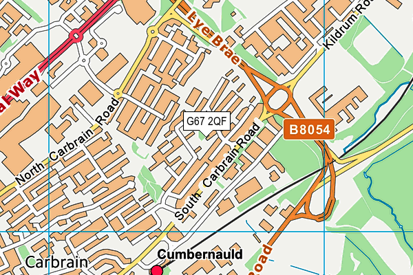 G67 2QF map - OS VectorMap District (Ordnance Survey)