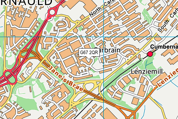 G67 2QR map - OS VectorMap District (Ordnance Survey)