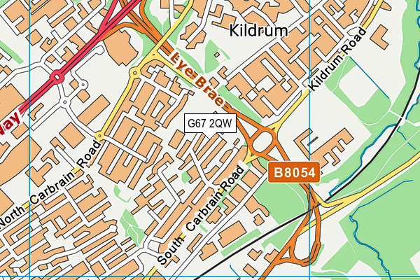 G67 2QW map - OS VectorMap District (Ordnance Survey)