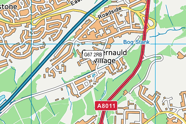 G67 2RB map - OS VectorMap District (Ordnance Survey)