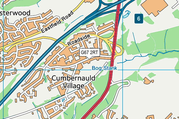 G67 2RT map - OS VectorMap District (Ordnance Survey)