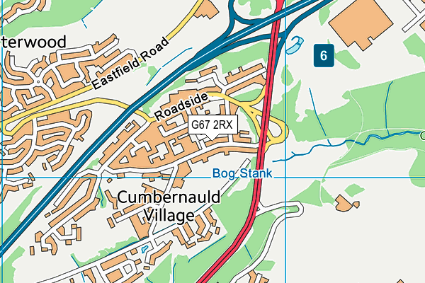 G67 2RX map - OS VectorMap District (Ordnance Survey)