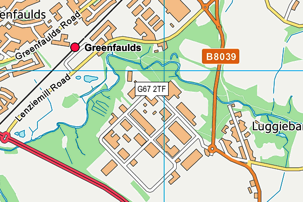 G67 2TF map - OS VectorMap District (Ordnance Survey)