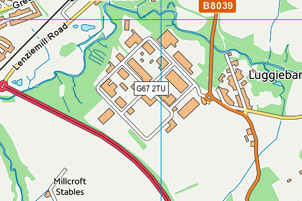 G67 2TU map - OS VectorMap District (Ordnance Survey)