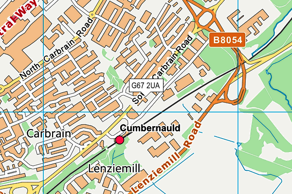 G67 2UA map - OS VectorMap District (Ordnance Survey)