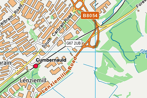 G67 2UB map - OS VectorMap District (Ordnance Survey)