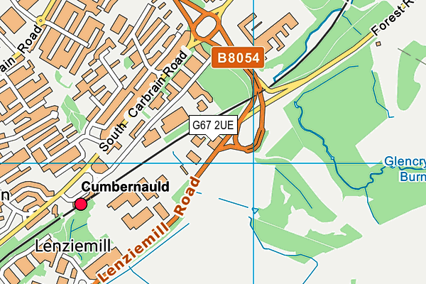 G67 2UE map - OS VectorMap District (Ordnance Survey)