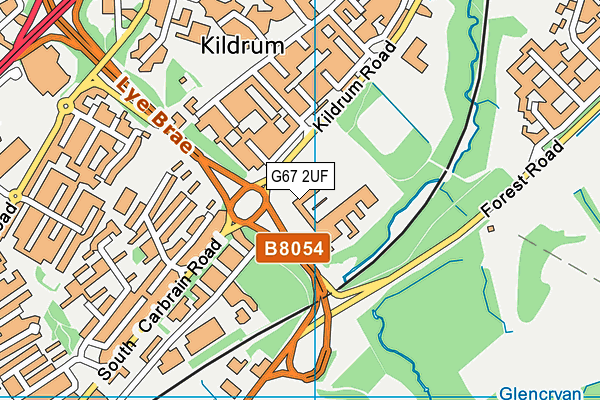 G67 2UF map - OS VectorMap District (Ordnance Survey)