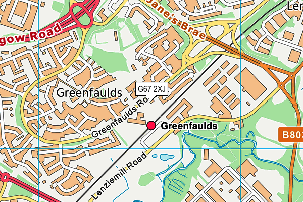 G67 2XJ map - OS VectorMap District (Ordnance Survey)