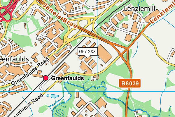 G67 2XX map - OS VectorMap District (Ordnance Survey)