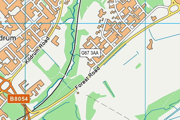 G67 3AA map - OS VectorMap District (Ordnance Survey)