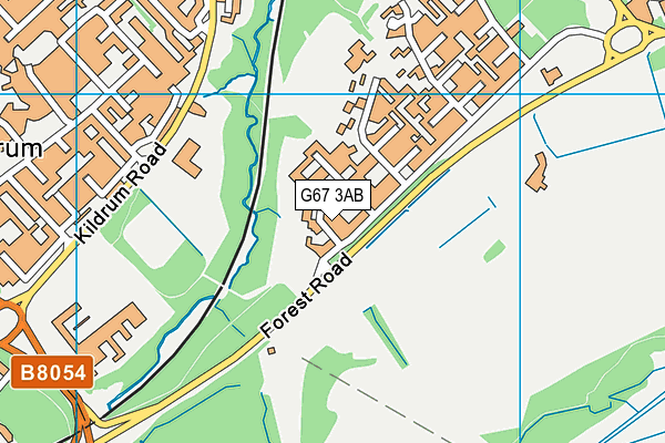 G67 3AB map - OS VectorMap District (Ordnance Survey)