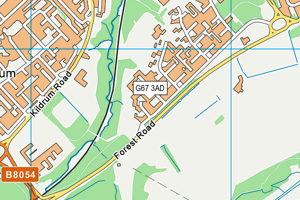 G67 3AD map - OS VectorMap District (Ordnance Survey)