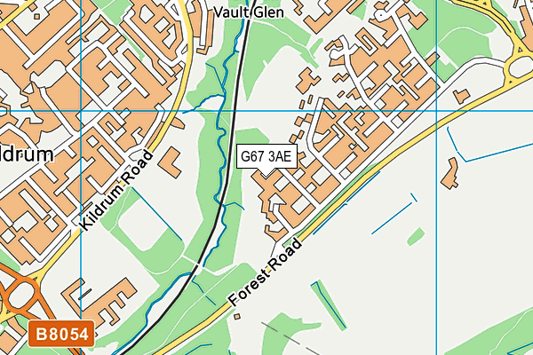 G67 3AE map - OS VectorMap District (Ordnance Survey)