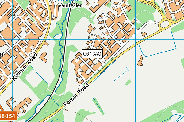 G67 3AG map - OS VectorMap District (Ordnance Survey)
