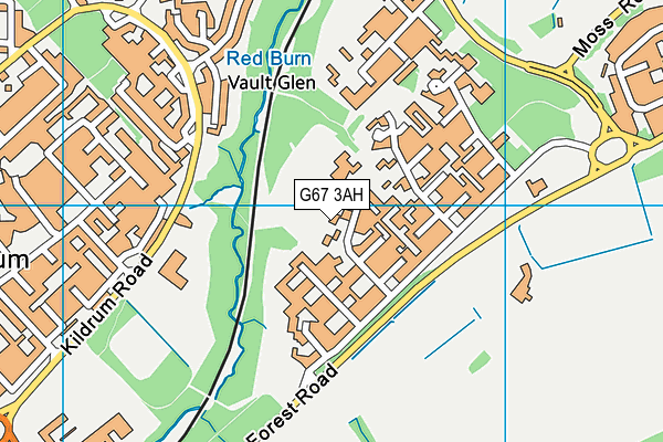 G67 3AH map - OS VectorMap District (Ordnance Survey)