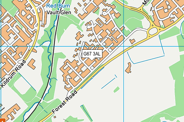 G67 3AL map - OS VectorMap District (Ordnance Survey)