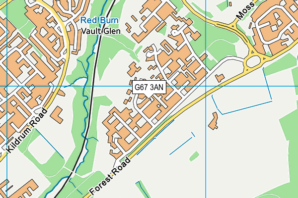 G67 3AN map - OS VectorMap District (Ordnance Survey)