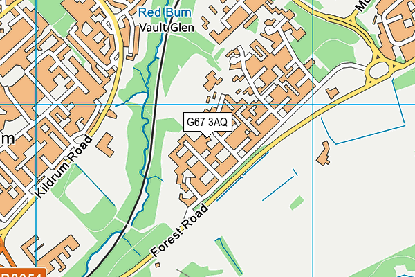 G67 3AQ map - OS VectorMap District (Ordnance Survey)