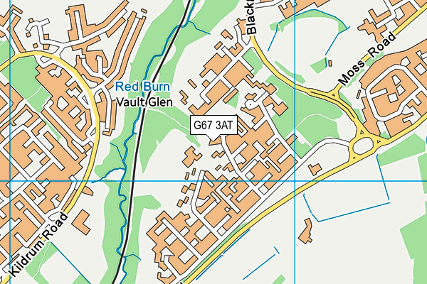 G67 3AT map - OS VectorMap District (Ordnance Survey)