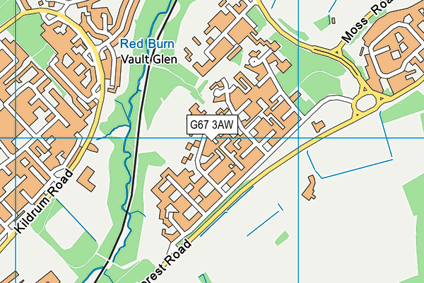 G67 3AW map - OS VectorMap District (Ordnance Survey)