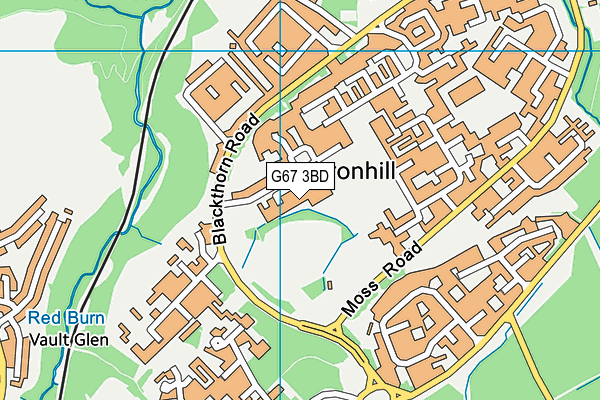 G67 3BD map - OS VectorMap District (Ordnance Survey)