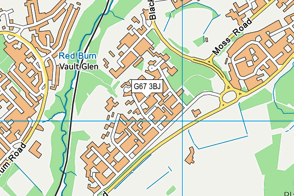 G67 3BJ map - OS VectorMap District (Ordnance Survey)