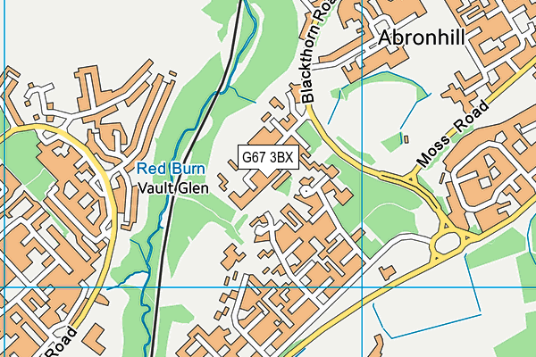G67 3BX map - OS VectorMap District (Ordnance Survey)