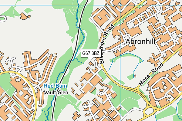 G67 3BZ map - OS VectorMap District (Ordnance Survey)