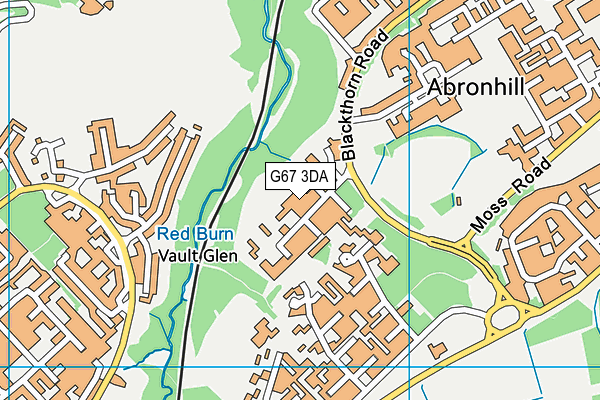 G67 3DA map - OS VectorMap District (Ordnance Survey)