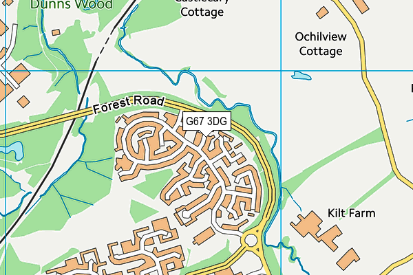 G67 3DG map - OS VectorMap District (Ordnance Survey)