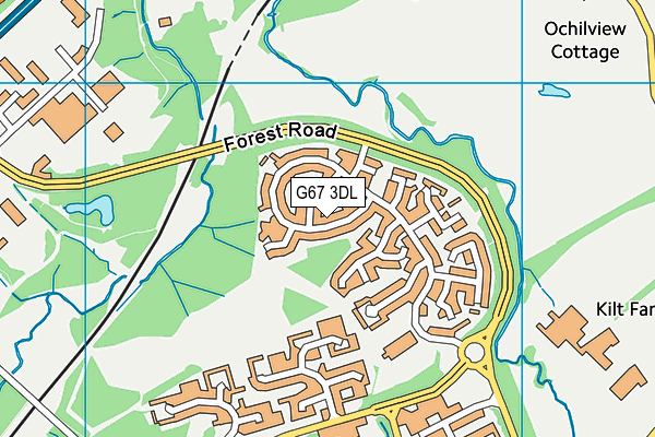 G67 3DL map - OS VectorMap District (Ordnance Survey)