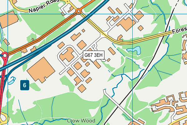 G67 3EH map - OS VectorMap District (Ordnance Survey)