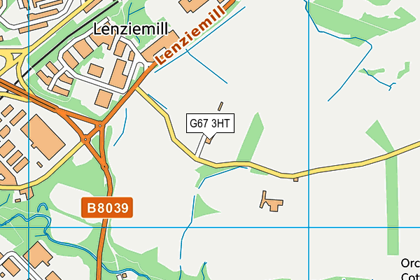 G67 3HT map - OS VectorMap District (Ordnance Survey)