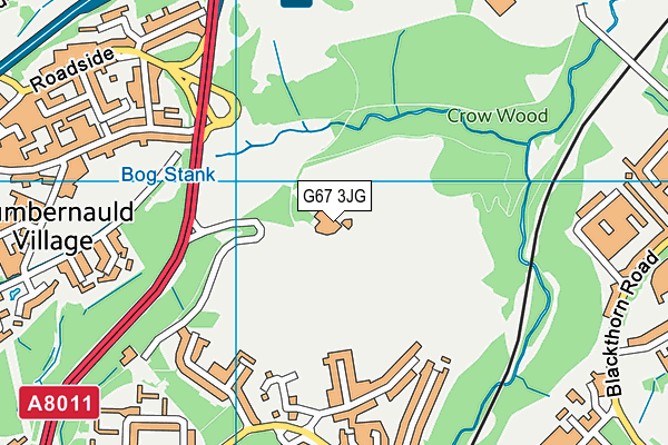 G67 3JG map - OS VectorMap District (Ordnance Survey)