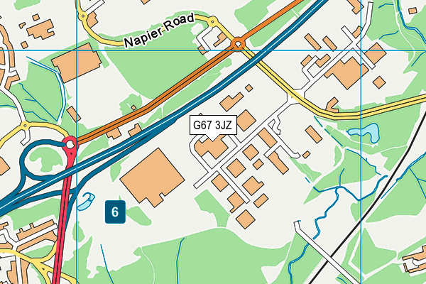 G67 3JZ map - OS VectorMap District (Ordnance Survey)