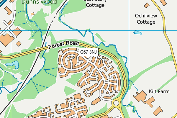 G67 3NJ map - OS VectorMap District (Ordnance Survey)