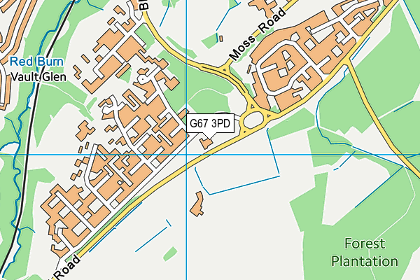 G67 3PD map - OS VectorMap District (Ordnance Survey)