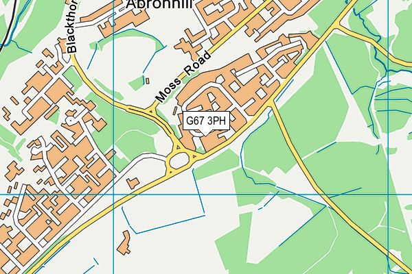 G67 3PH map - OS VectorMap District (Ordnance Survey)