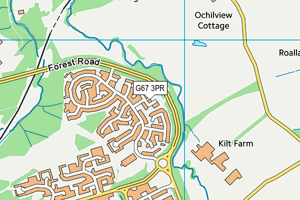 G67 3PR map - OS VectorMap District (Ordnance Survey)