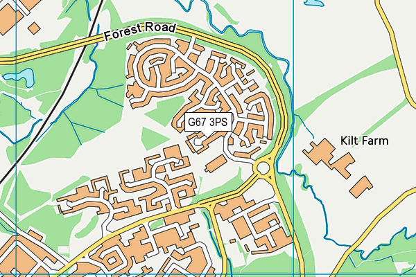 G67 3PS map - OS VectorMap District (Ordnance Survey)