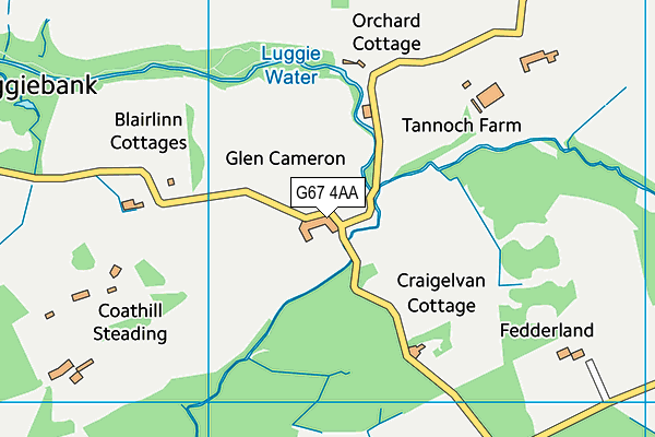 G67 4AA map - OS VectorMap District (Ordnance Survey)