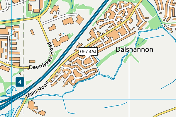 G67 4AJ map - OS VectorMap District (Ordnance Survey)