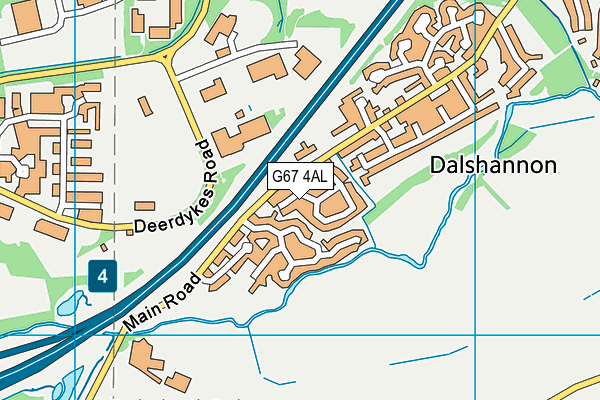 G67 4AL map - OS VectorMap District (Ordnance Survey)