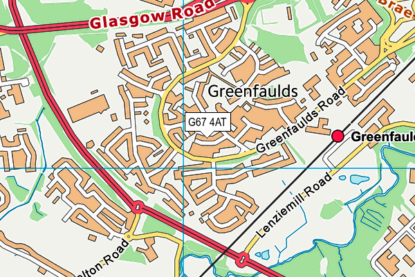 G67 4AT map - OS VectorMap District (Ordnance Survey)