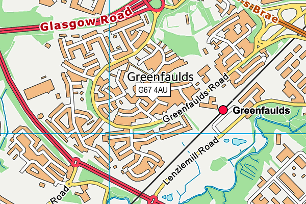 G67 4AU map - OS VectorMap District (Ordnance Survey)