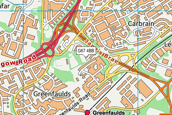 G67 4BB map - OS VectorMap District (Ordnance Survey)