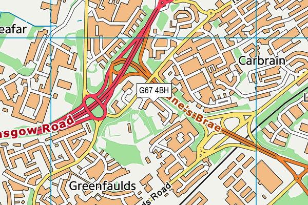 G67 4BH map - OS VectorMap District (Ordnance Survey)