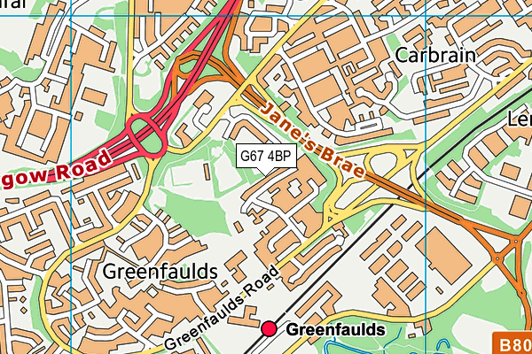 G67 4BP map - OS VectorMap District (Ordnance Survey)