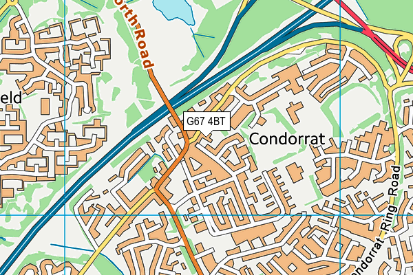 G67 4BT map - OS VectorMap District (Ordnance Survey)